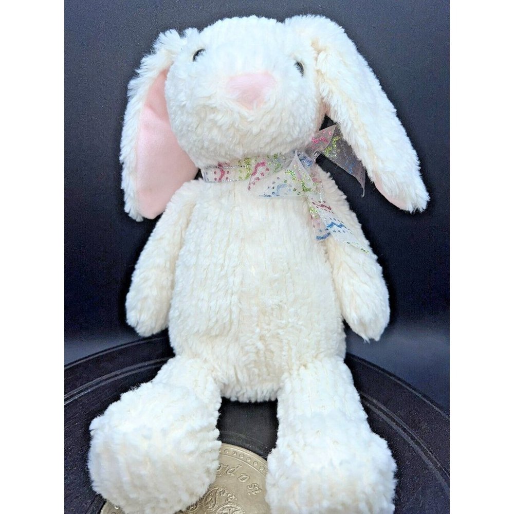 The Manhattan Toy Company Soft Chenille White Stuffed Animal Bunny Rabbit Easter